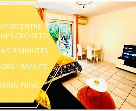 Ete Edition Perle Rare Standing Sur La Croisette, Front De A Cote Du Carlton, Pour 4 Personnes 1m , Palais 5mn Emplacement Exceptionnel *